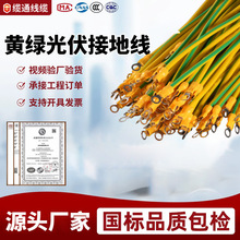 黄绿双色接地线光伏线组件桥架软铜线配电箱静电跨接线连接线4/6
