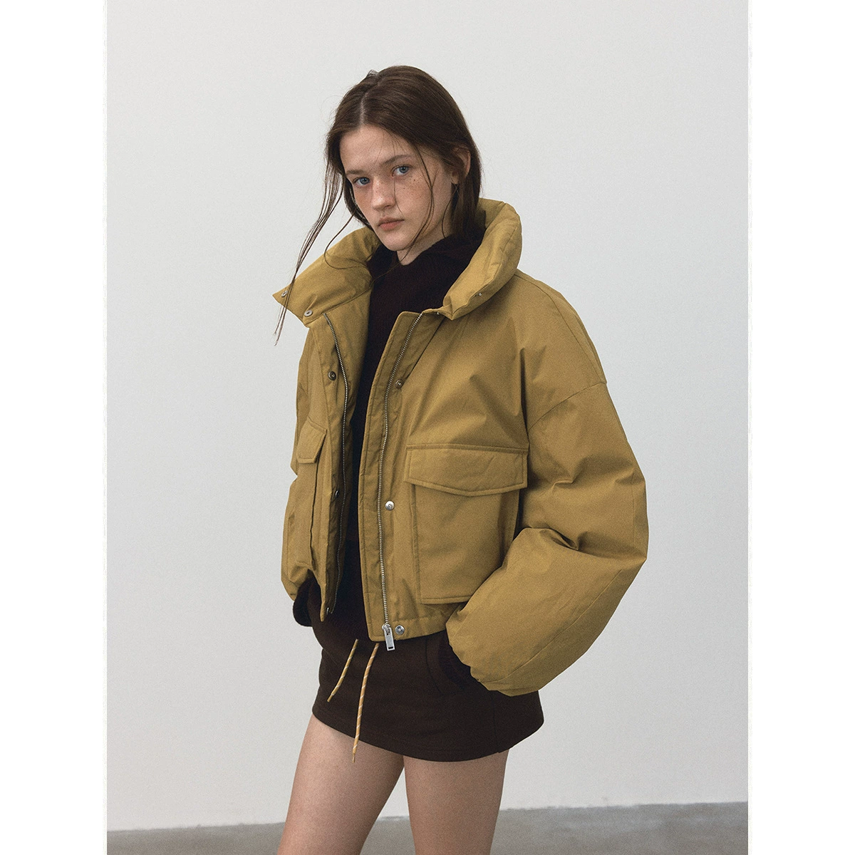 [He] Зимний новый повседневный 75D хлопок трехмерный мешок надувной новый национальный стандарт куртка пуховик H7452