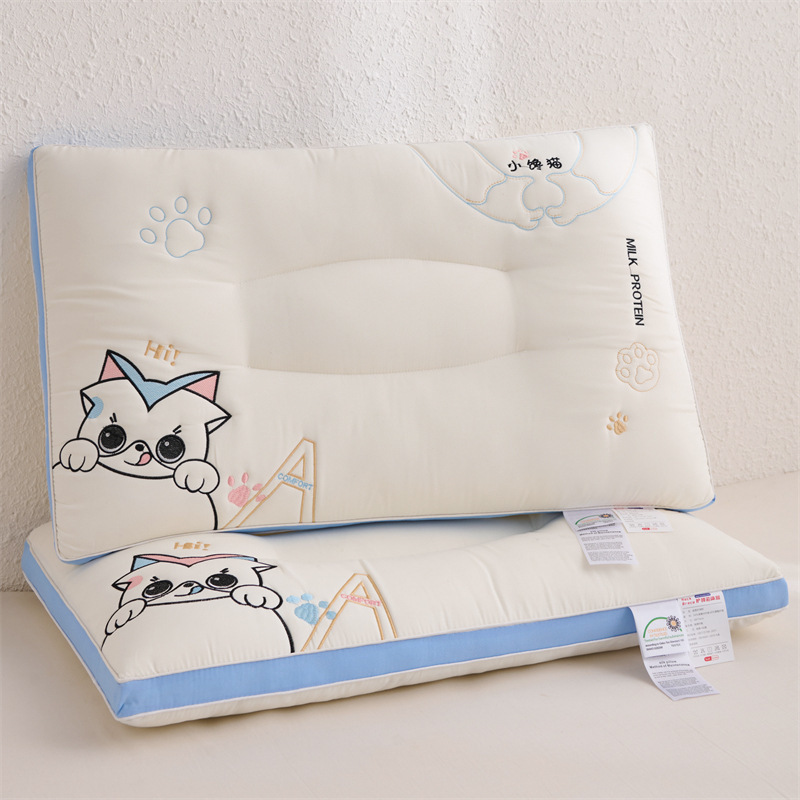 Little Greedy Cat 枕 子供用 大人用 親子頚椎枕芯 中学生寮 お昼寝枕 シングルペア|undefined