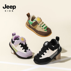 Jeep小童鞋2025春秋新款舒适轻便儿童宝宝鞋便捷魔术贴女童运动鞋