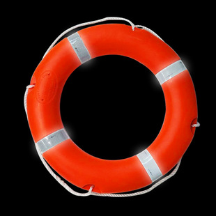 Marine Professional Lifebuoy Safety Adult Adult Foam Core Emergency Rescue Flood Control with Rope Plastic Shell Large Buoyancy