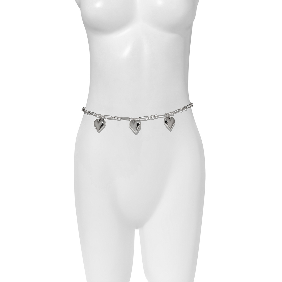 Basic Heart Shape Metal Tassel Women's Waist Chain display picture 5