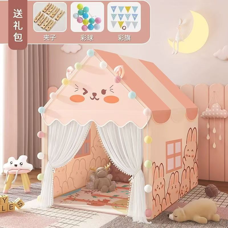 Casa de juguetes para niños pequeña tienda de campaña para niñas de interior princesa casera castillo casa de juguetes para bebés puede dormir casa