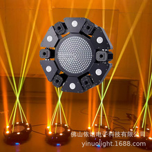 六眼全彩激光射灯 KTV酒吧舞台灯八眼镭射摇头光束灯旋转氛围灯