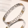 【213】Silver Hollow Daisy Bracelet