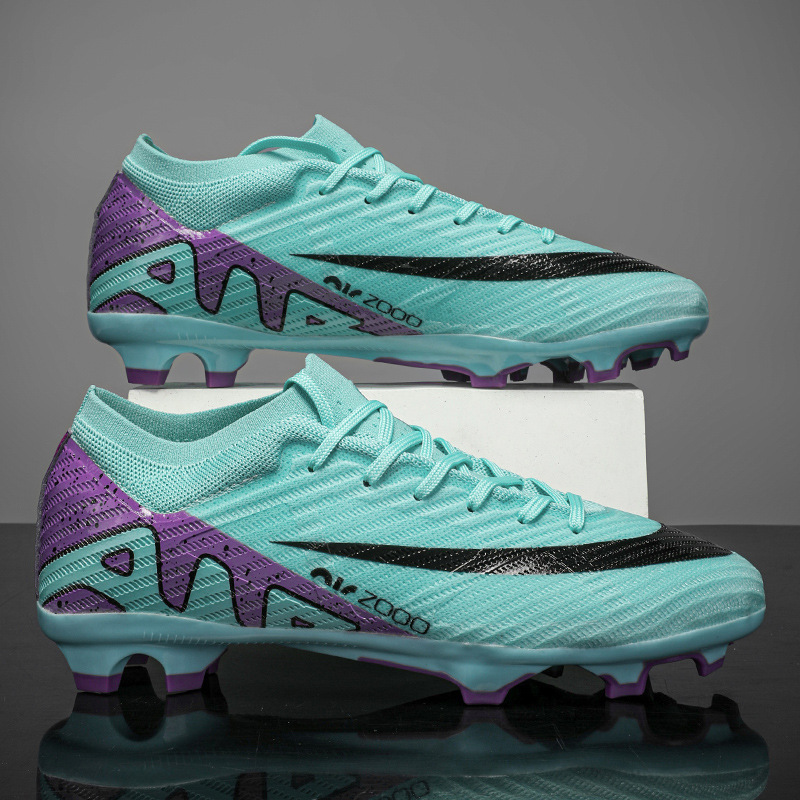 Transfronterizo comercio exterior 2025 nuevos zapatos de fútbol de alta altura, zapatos de fútbol TF, zapatos de entrenamiento de clavos 15 hombres