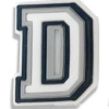 Black and white letter D