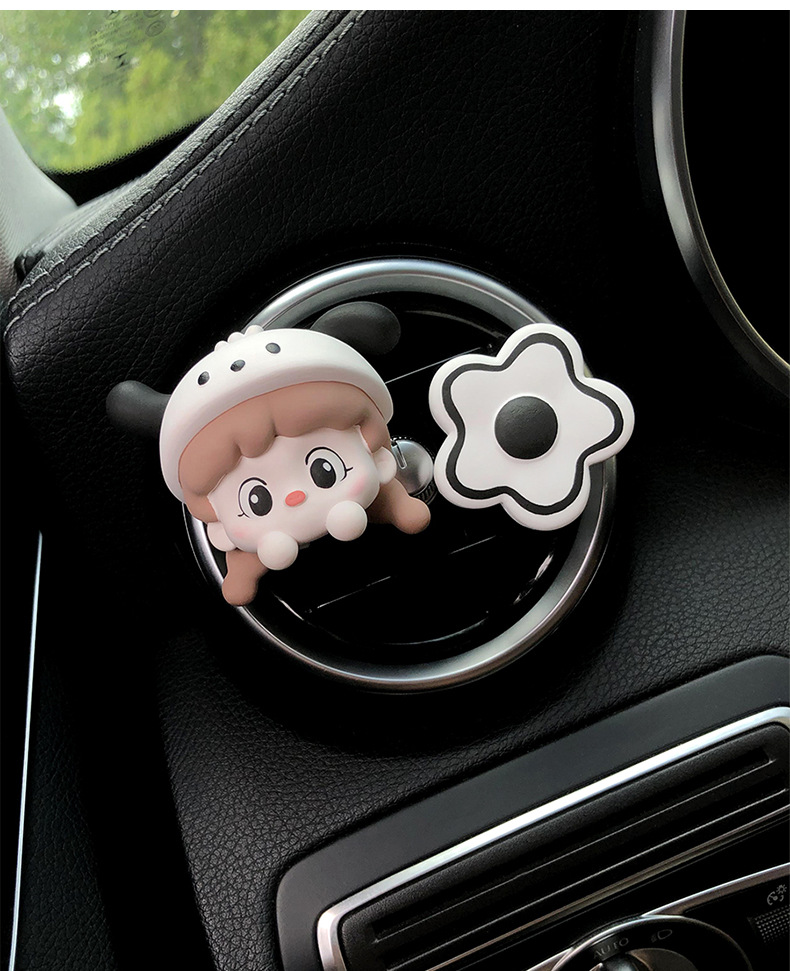 Cute ice cream girl car aromatherapy car air outlet decoration perfume car accessories decoration fragrance Stone