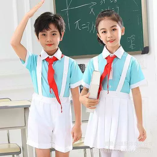 Детский 11-й Xiao He Elegance Мы такие же блестящие, как костюм для выступления Чаояна Красный шарф Костюм для хорового танца