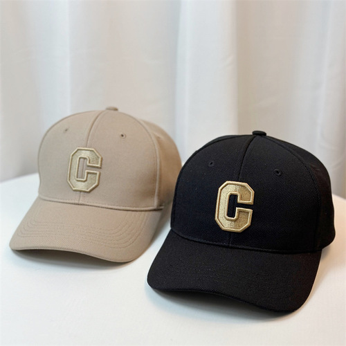  Autumn New Style Large C Embossed Letter Cap Fashion Versatile Couple Duckbill Cap Men and Women Sun Hat Trendy