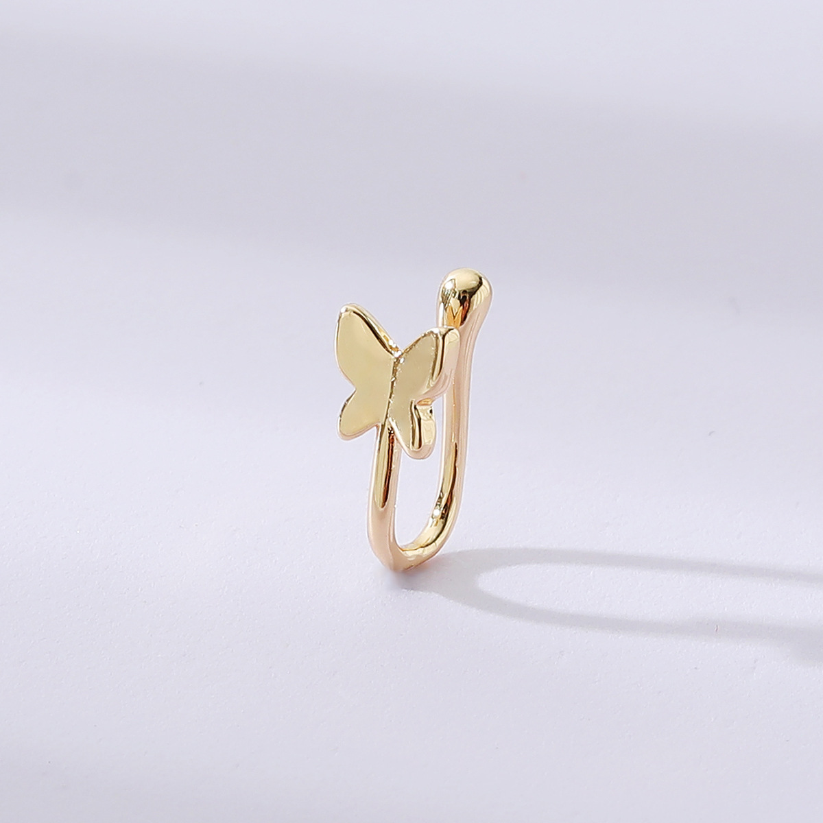Simple Style Butterfly Copper Plating Nose Ring