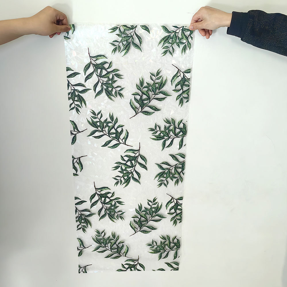 140g Weight Glass paster Home Textiles & Decor Type PVC Material Leaf Pattern Casual, Pastoral Style Casual Pastoral Leaf PVC Glass Paster Wall Art 27