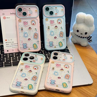 清新双拼边框大视窗童趣手帐便签小动物适用iPhone18/17PRO手机壳