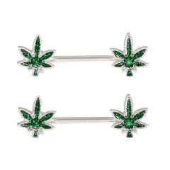 Alibaba.com Hot Selling Leaf Acorn Leaf Drop Oil Ring Piercing Jewelry European and American Trendy Piercing Jewelry