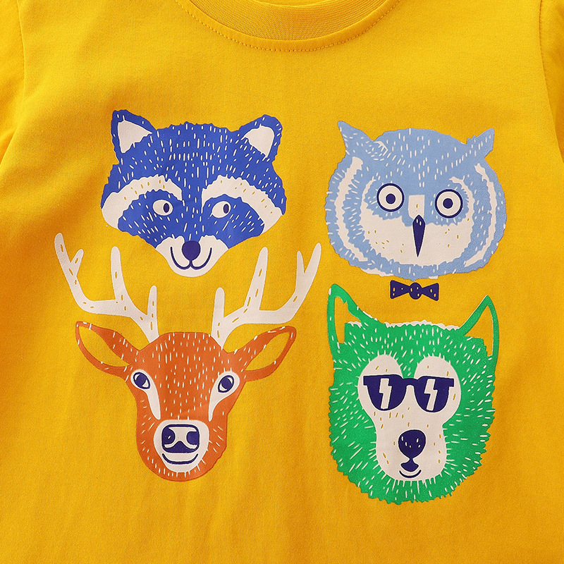 Suministro transfronterizo de 25 nuevos productos de otoño para niños pequeños, camisetas de manga larga, camisetas básicas de algodón de punto con estampado de dibujos animados para niños. image 6