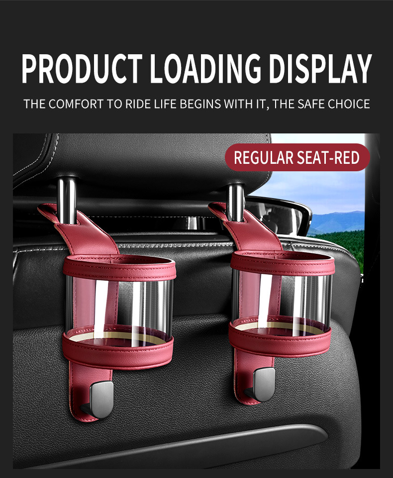 Car Hook Car Seat Back Multifunctional Water Cup Holder Car Rear Mobile Phone Storage Decoration Supplies