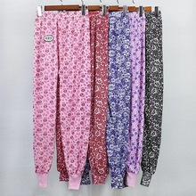 男女秋裤999涤棉印花加肥加大高腰宽松地摊中老年跑量保暖秋裤