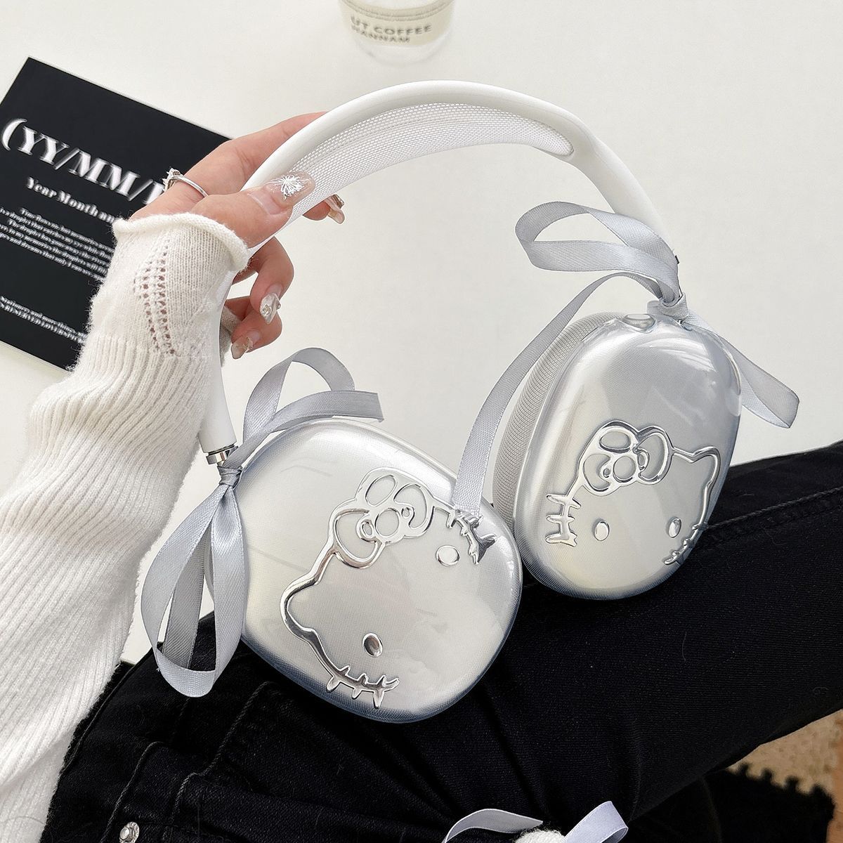 ins alto valor kt para Apple AirPods Max cubierta auriculares bluetooth cubierta de plata image 3