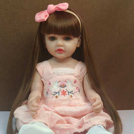全搪胶55cm仿真婴儿玩偶女孩玩具娃娃 跨境新款重生娃娃 批发代发