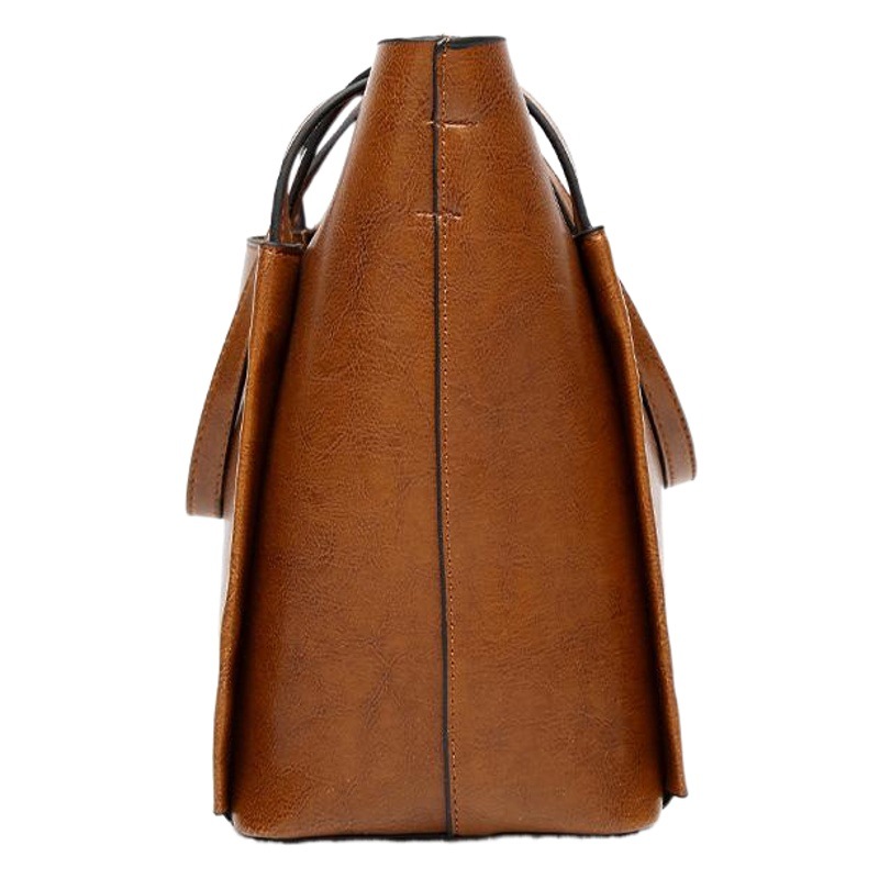 Bolso femenino estilo europeo y americano, bolso de mano y bandolera de cuero, diseño de moda transfronterizo