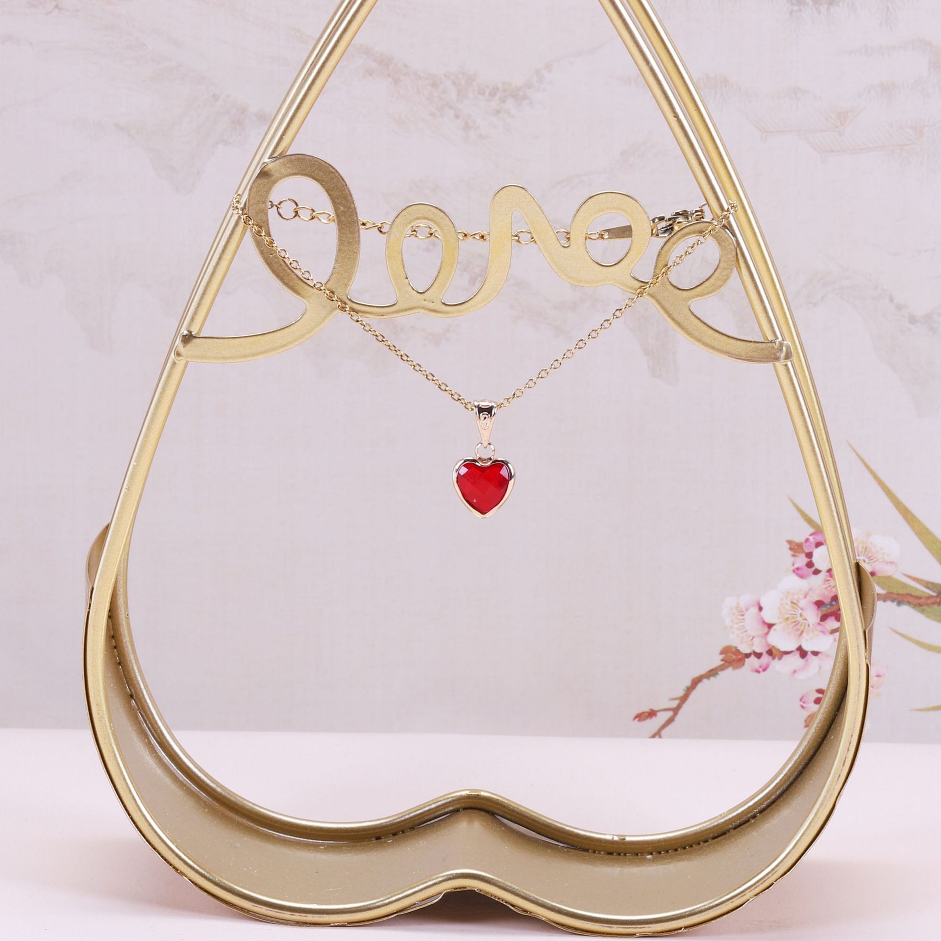 Style Simple Forme De Cœur Le Cuivre Incruster Cristal Artificiel La Saint-valentin Bijoux Accessoires display picture 2