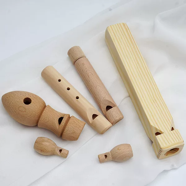 [Spot] fun solid wood whistle flute solid wood children's creative toys Orff blowing instruments wholesale