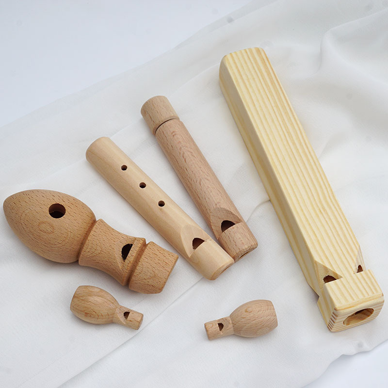 [Spot] fun solid wood whistle flute solid wood children's creative toys Orff blowing instruments wholesale
