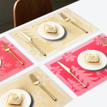 欧式简约PVC特斯林餐垫防水防油免洗餐桌垫西餐垫家用隔热垫子