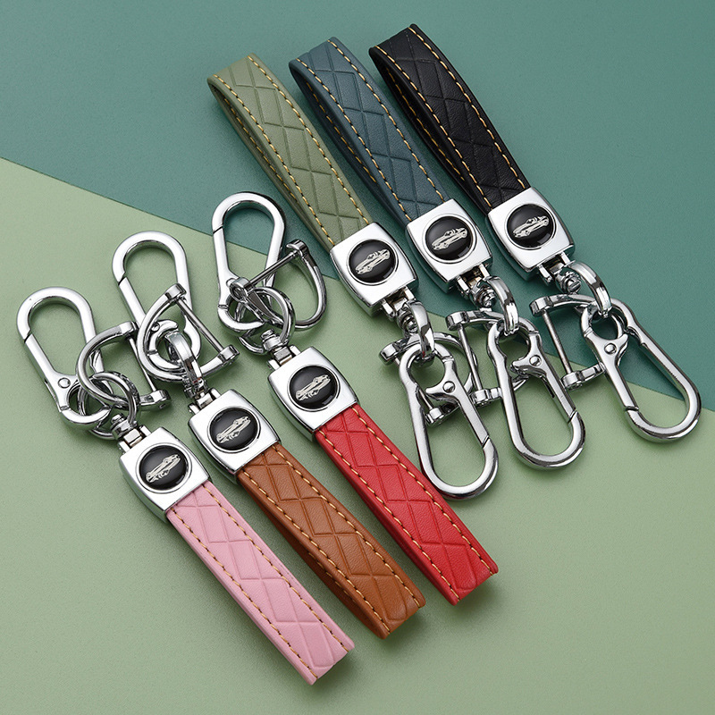 Neutral Keychain Braided Rope Suitable for Volkswagen, Bmw, Mercedes-Benz and Audi Special Metal Keychain Leather Car Logo