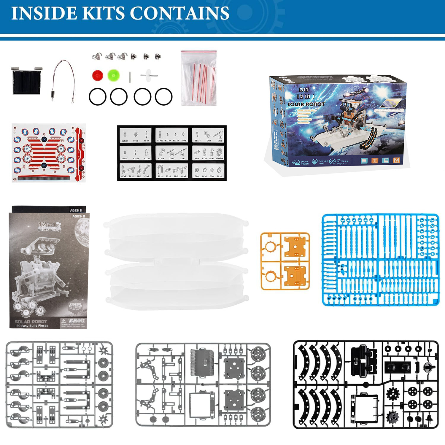 업그레이드 된 버전 대형 태양 전지판 12 in 1 그레이