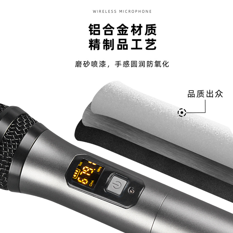 Micrófono inalámbrico U-segmento etapa rendimiento tarjeta de sonido amplificador audio Bluetooth altavoz anillo móvil karaoke universal micrófono universal