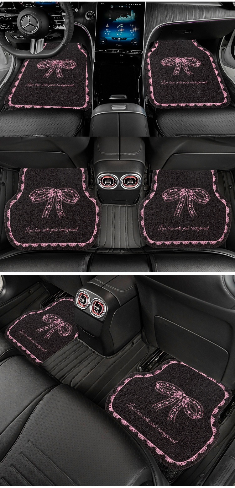 Car floor mats for girls, cute car mats, anti-dirt floor mats, universal single-piece driver's side car floor mats