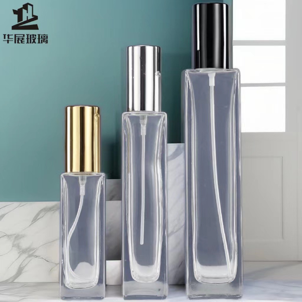 工厂现货透明18牙螺口玻璃瓶30ml50ml100ml香水瓶空瓶细雾喷雾瓶