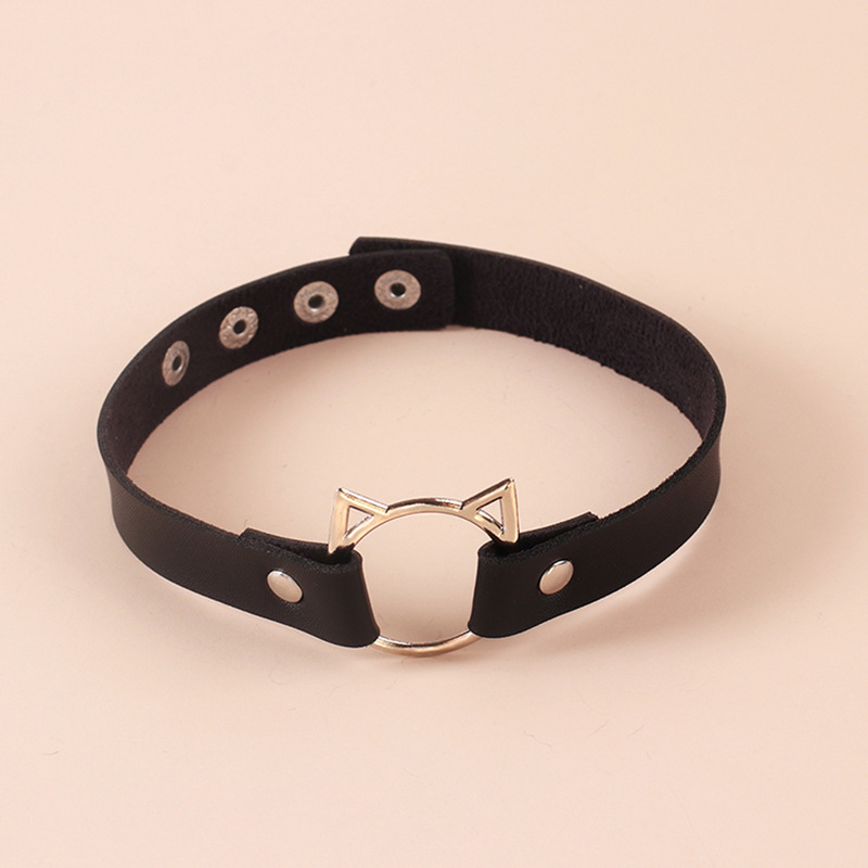 Punk Cat Leather Collar display picture 3