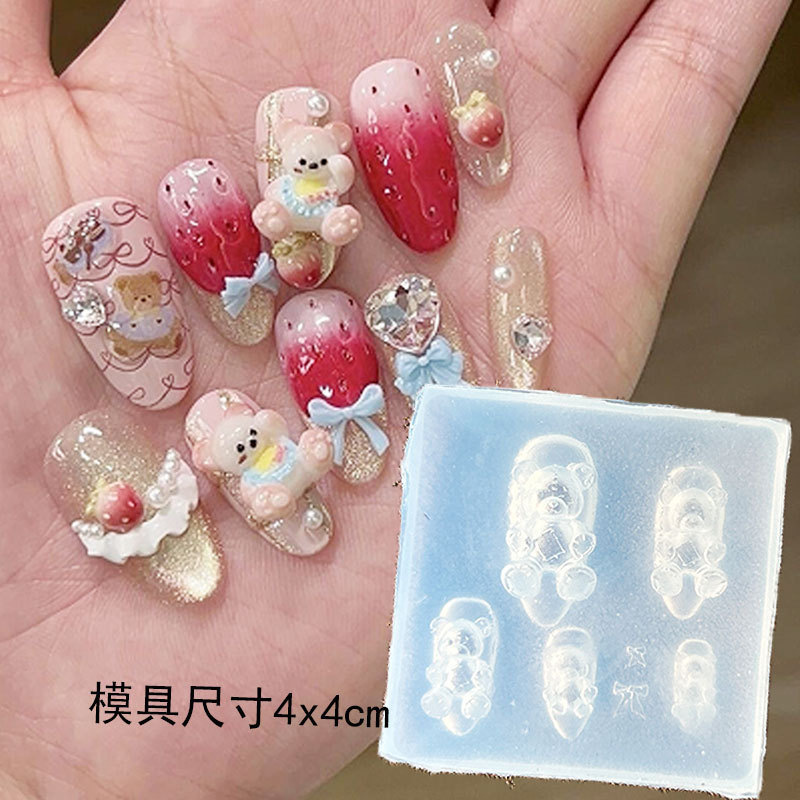 ネイルアートシリコーン型弓シリコーン三次元レリーフネイルジュエリー DIY モールド 3D 研磨簡単にフィルム|undefined