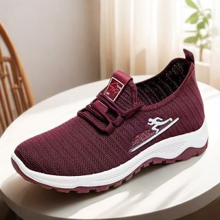 New Couple Sports Shoes for Men and Women, Soft-Soled Old Beijing Cloth Shoes, Lace-Up Comfortable Running Shoes, Temu Dropshipping