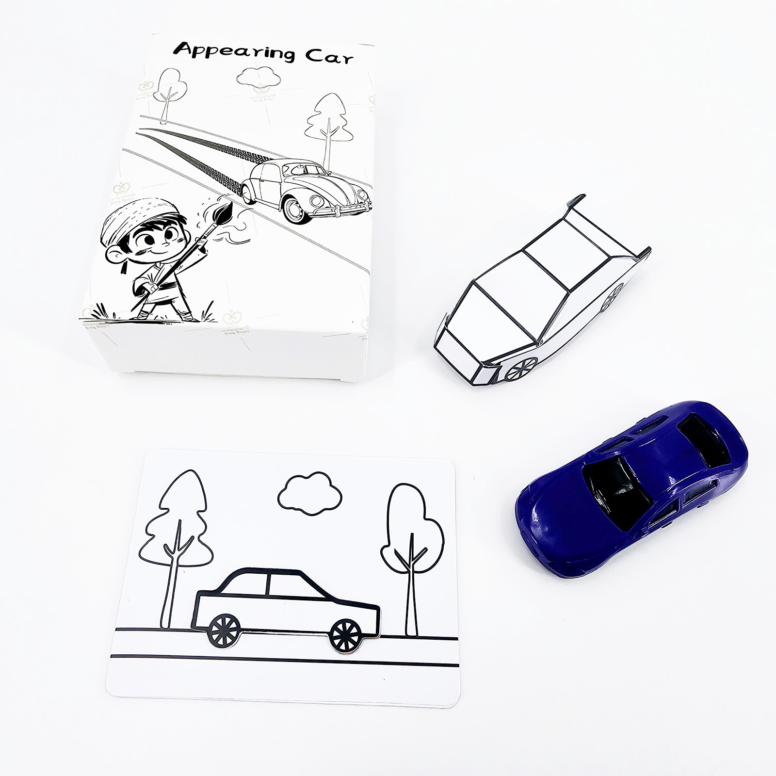 Drawing a car comes true KingMagic magic prop 3D magic pen Ma Liang…
