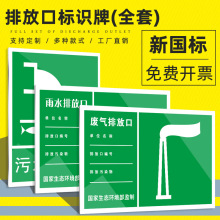 废气排放口标识牌工厂废气口标识一般固废危废粪池污水标示标签