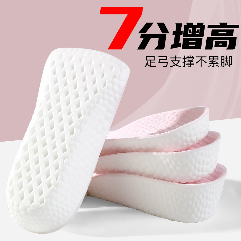 Polyurethane invisible height insoles