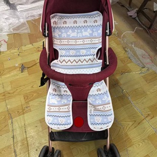 Baby Stroller Seat Linen Cotton Cushion Dining Chair Cushion Car Cushion Seat Summer Ice Cushion Cooling Mat Universal Stroller Mat