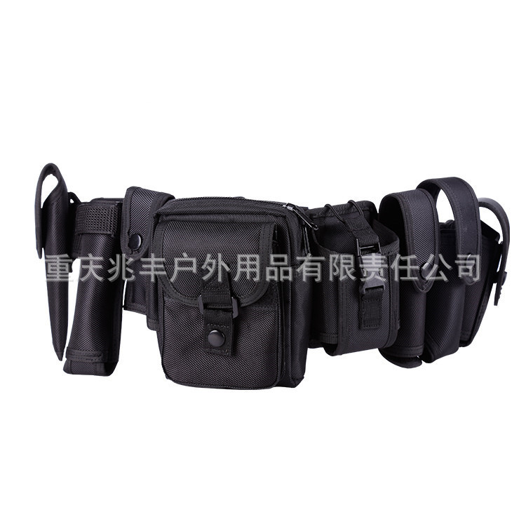 Cinturón Táctico Multifuncional (Modelo A), Set de 8 Piezas para Walkie-Talkie, Linterna, etc.