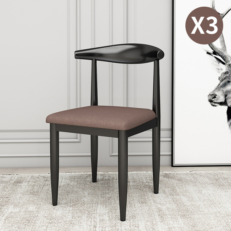 Mesa de comedor silla de lujo ligera silla de cuerno casera respaldo escritorio para aprender maquillaje simple silla de negociación especial de restaurante moderno