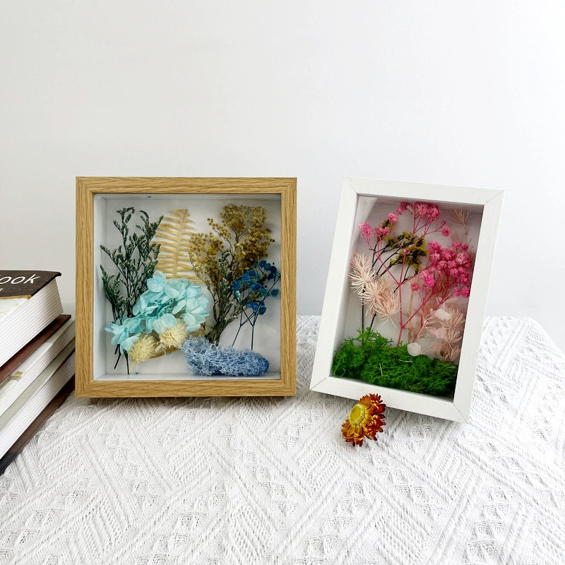 Трехмерная полая рамка для образцов вечных цветов ручной работы Глиняная фоторамка ракушка сушеный цветок фоторамка стол DIY рамка оптом