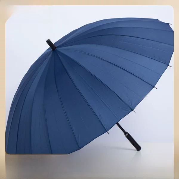 Manufacturer Wholesale 24-Bone Double Business Straight Rainbow Umbrella Long Handle Impact Cloth Enlarged Reinforced Thickeneded Sunny Umbrella