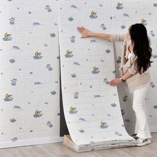 墙纸自粘防水防潮3d立体墙贴泡沫砖壁纸儿童卧室温馨背景墙面装饰