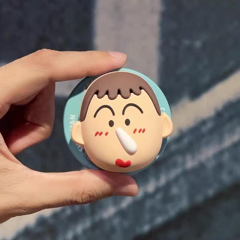 Caricatura de dibujos animados que fluye la nariz estúpida para el teléfono móvil MagSafe succión de soporte airbag anti-caída lindo estudiante retráctil