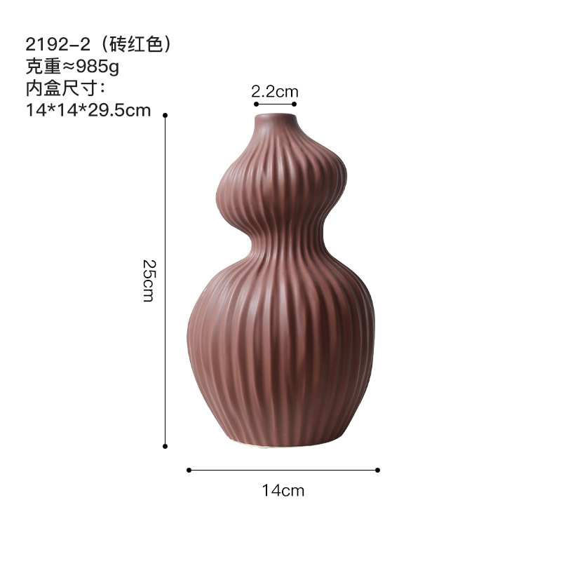 Morandi moderno vasos de cerámica estriados decoración de estudio sala de estar flor geométrica decoración de sala de alojamiento modelo