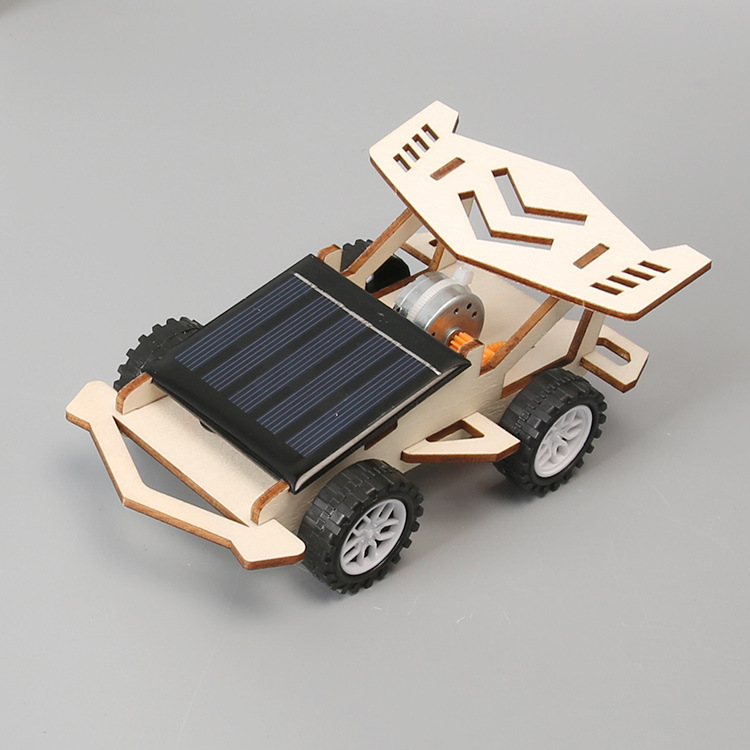 小学生科学实验教具 DIY手工材料科技小制作小器材木质太阳能小车|undefined