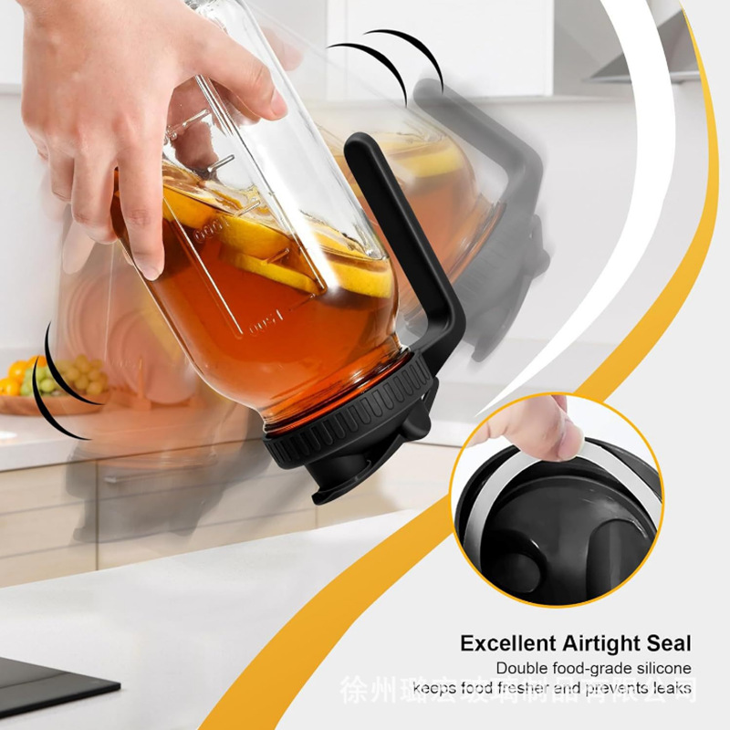 Al por mayor transfronterizo Amazon 32oz botellas de vidrio botellas de bebidas con pantalla de café calibración de botella de agua fría cubierta de mango