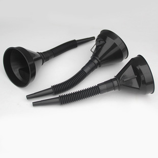 Filter injection funnel car and motorcycle refueling funnel self-driving emergency tool 13cm black refueling funnel